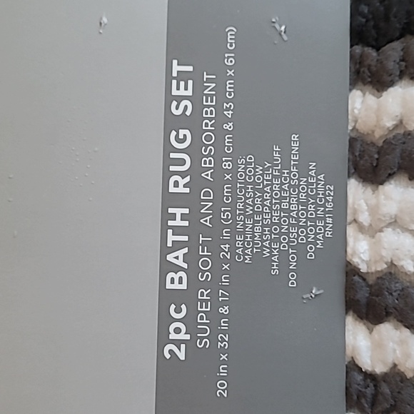 🖤🤍🩶Style Sanctuary Bath Rug Set - Picture 11 of 11